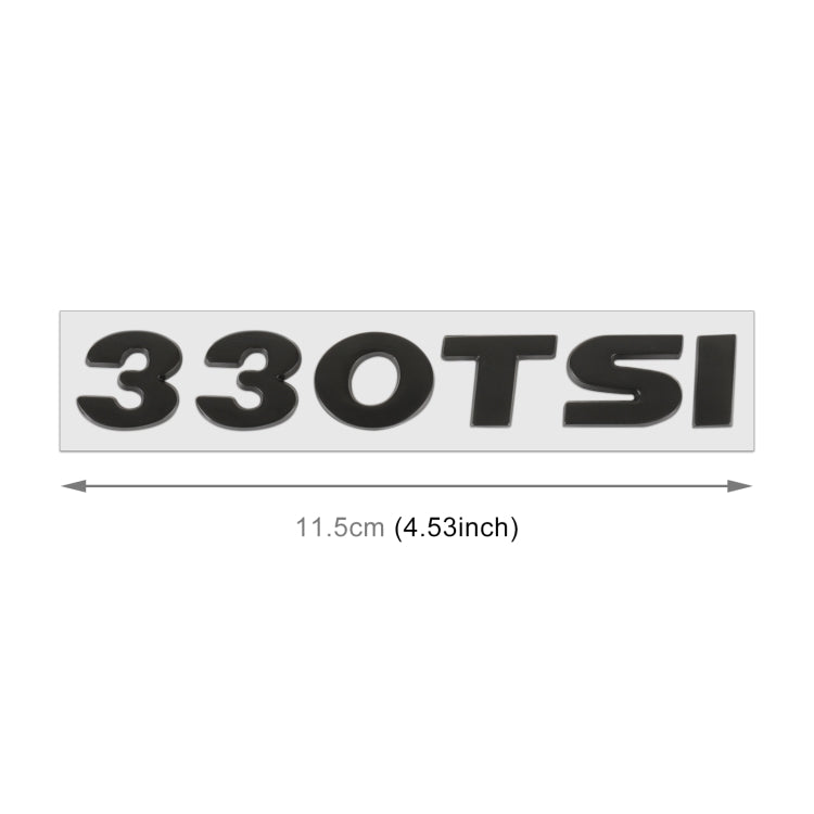 Car 330TSI Pattern 3D Metal Personalized Decorative Stickers, Size: 11.5x2.5x0.5cm (Black) - 3D Metal Sticker by buy2fix | Online Shopping UK | buy2fix
