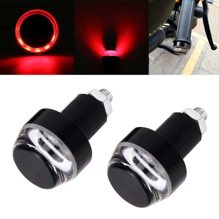 2 PCS Motorcycle Turn Signal Light Grip Bar Plug Strobe Side Marker End LED Handlebar Lamp - Signal Lights by buy2fix | Online Shopping UK | buy2fix