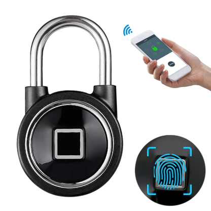 Waterproof Intelligent Bluetooth Fingerprint Padlock Remote Unlocking for iOS / Android(Black) - Padlocks by buy2fix | Online Shopping UK | buy2fix