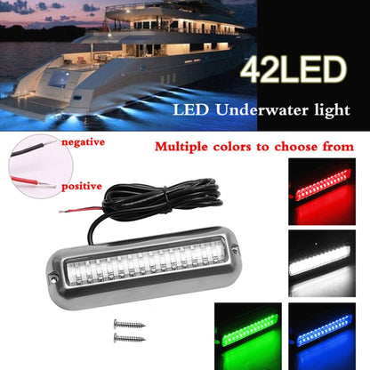 MK-042 Ship / Yacht 10-30V 42LEDs Waterproof Stainless Steel Underwater Light (Red Light) - Marine Accessories & Parts by buy2fix | Online Shopping UK | buy2fix