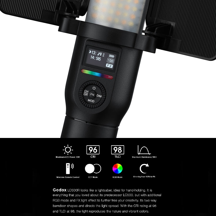 Godox LC500R RGB Full Color LED Light Stick Handheld Fill Light(EU Plug) -  by Godox | Online Shopping UK | buy2fix