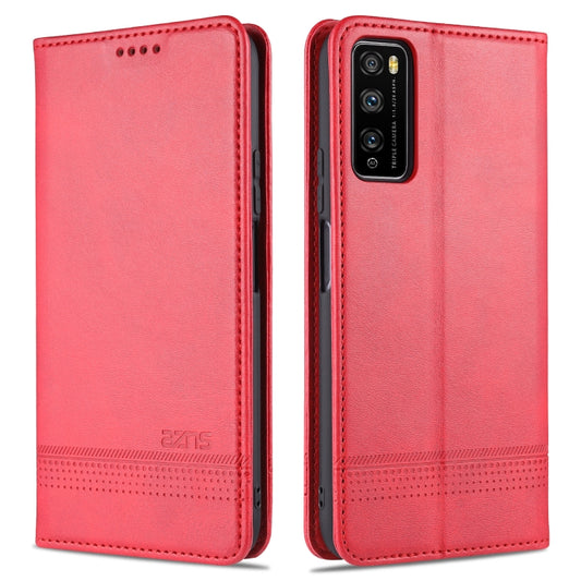 For Huawei Enjoy 20 Pro / Enjoy Z 5G AZNS Magnetic Calf Texture Horizontal Flip Leather Case with Card Slots & Holder & Wallet(Red) - Huawei Cases by AZNS | Online Shopping UK | buy2fix