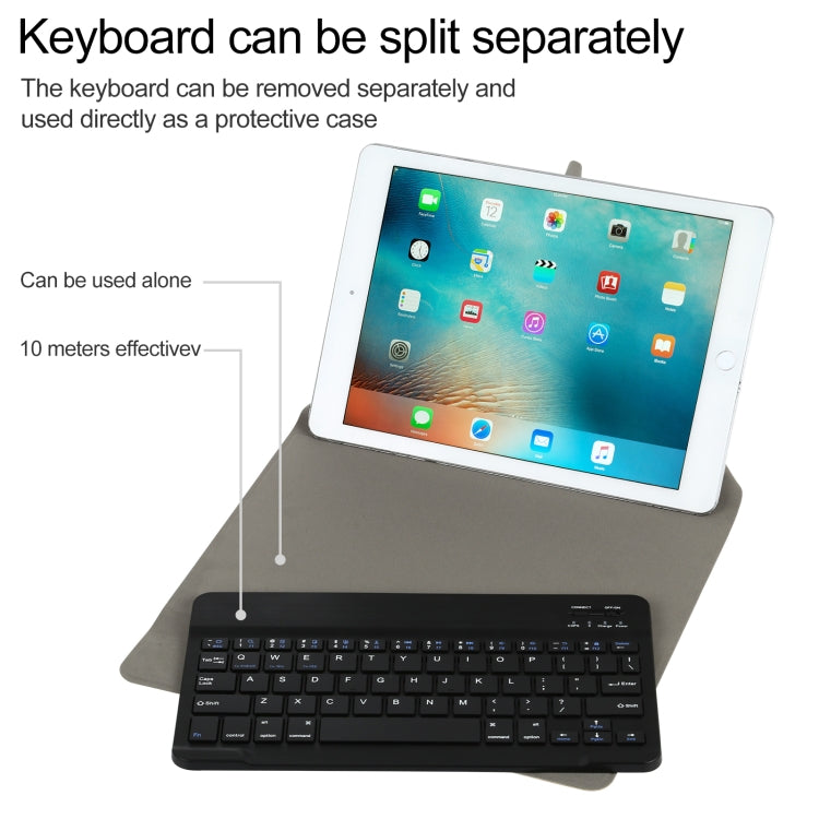 Universal Detachable Bluetooth Keyboard + Leather Tablet Case without Touchpad for iPad 9-10 inch, Specification:Black Keyboard(Black) - Universal by buy2fix | Online Shopping UK | buy2fix