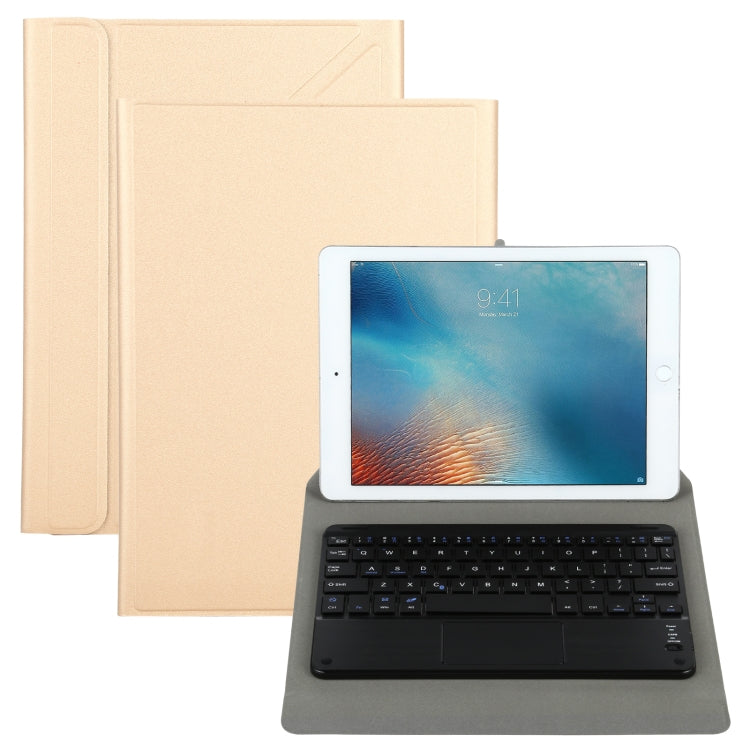 Universal Detachable Bluetooth Keyboard + Leather Tablet Case with Touchpad for iPad 9-10 inch, Specification:Black Keyboard(Gold) - Universal by buy2fix | Online Shopping UK | buy2fix