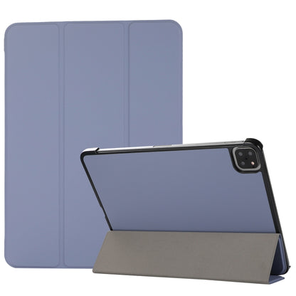 3-folding Skin Texture Horizontal Flip TPU + PU Leather Case with Holder For iPad Air 11 2024 / 2022 / 2020 10.9 (Lavender Grey) - iPad Air (2022) / (2020) 10.9 Cases by buy2fix | Online Shopping UK | buy2fix