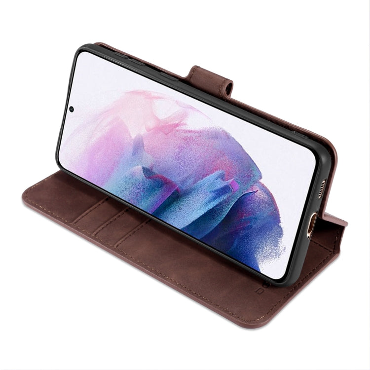 For Samsung Galaxy S21 5G DG.MING Retro Oil Side Horizontal Flip Case with Holder & Card Slots & Wallet(Coffee) - Galaxy S21 5G Cases by DG.MING | Online Shopping UK | buy2fix