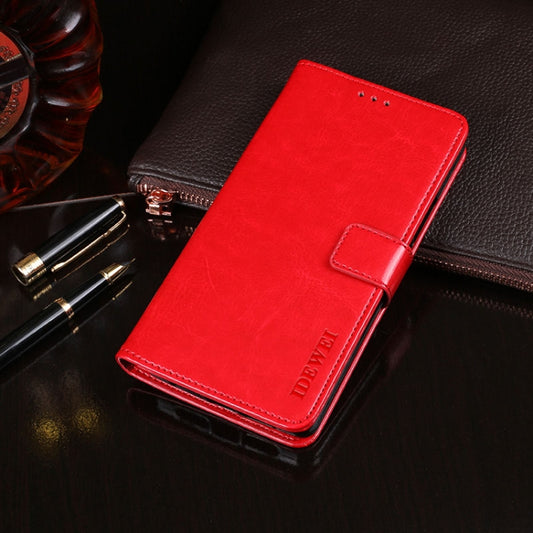 For Blackview A80 Plus idewei Crazy Horse Texture Horizontal Flip Leather Case with Holder & Card Slots & Wallet(Red) - More Brand by idewei | Online Shopping UK | buy2fix