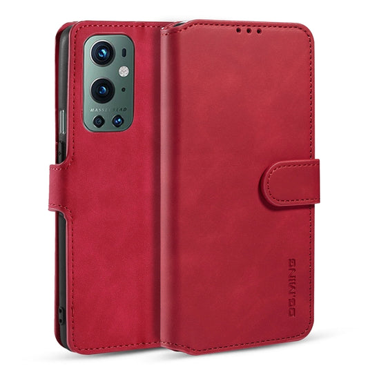 For OnePlus 9 Pro DG.MING Retro Oil Side Horizontal Flip Leather Case with Holder & Card Slots & Wallet(Red) - OnePlus Cases by DG.MING | Online Shopping UK | buy2fix