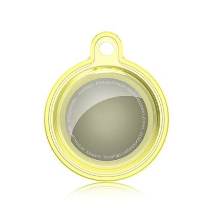 All-inclusive Clear Crystal Shockproof Protective Cover Case with Keychain Hook Loop For AirTag(Yellow) - Key Chain Series by MOMAX | Online Shopping UK | buy2fix