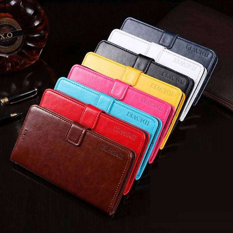 For Blackview A90 idewei Crazy Horse Texture Horizontal Flip Leather Case with Holder & Card Slots & Wallet(Rose Red) - More Brand by idewei | Online Shopping UK | buy2fix