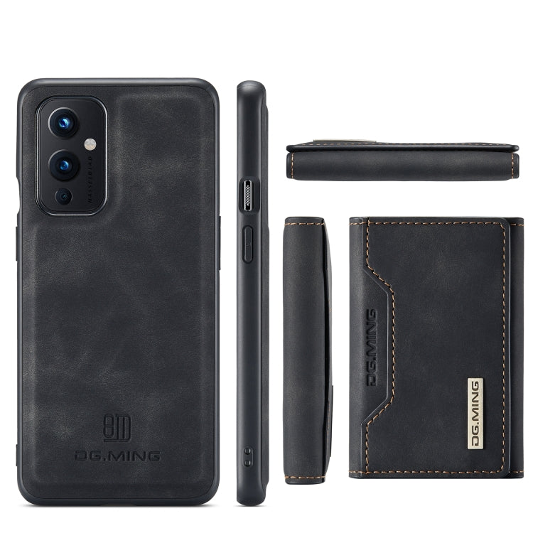 For OnePlus 9 (EU/NA) DG.MING M2 Series 3-Fold Multi Card Bag Back Cover Shockproof Case with Wallet & Holder Function(Black) - OnePlus Cases by DG.MING | Online Shopping UK | buy2fix