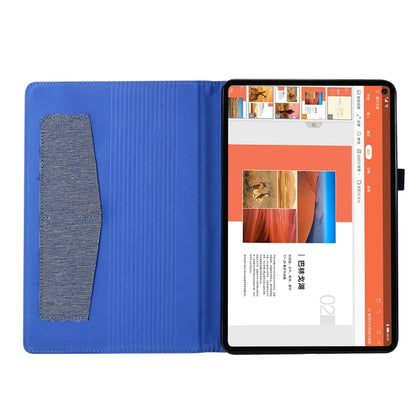 For Huawei MatePad 11 2021 Fabric Texture Horizontal Flip TPU Leather Case with Holder(Blue) - Huawei by buy2fix | Online Shopping UK | buy2fix