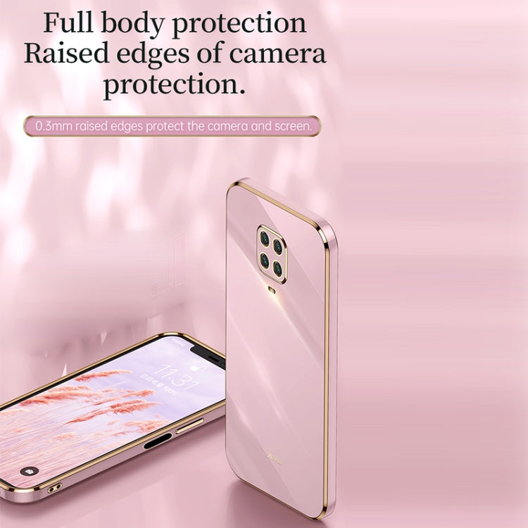 For Xiaomi Redmi Note 9S XINLI Straight 6D Plating Gold Edge TPU Shockproof Case(White) - Xiaomi Cases by XINLI | Online Shopping UK | buy2fix