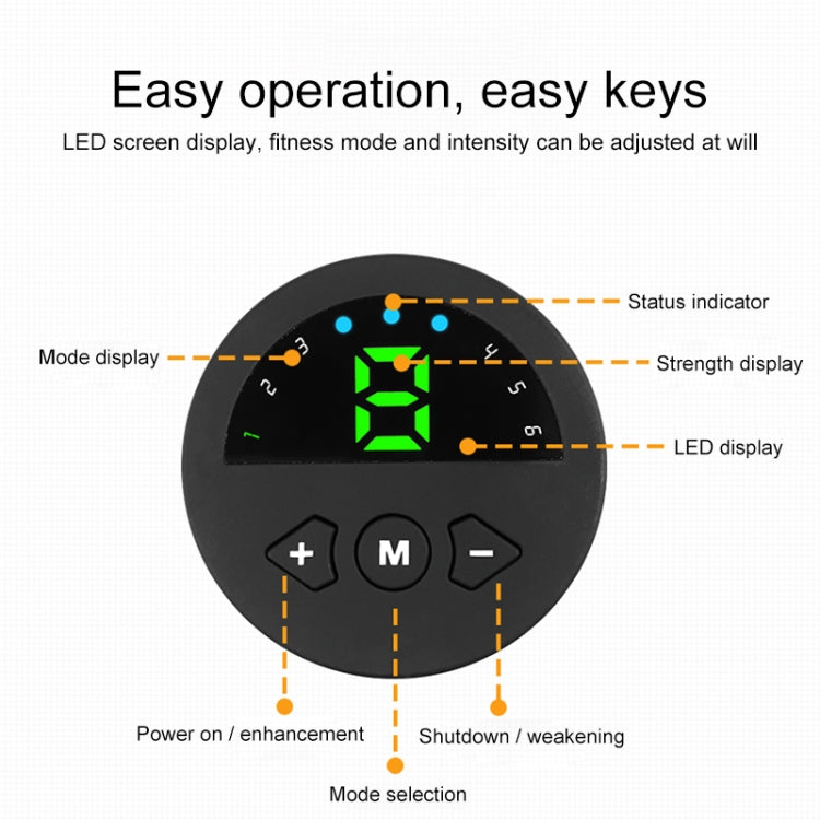 Q88Q USB Charging Abdominal Muscle Sticker Abdominal Muscle Trainer with LED Digital Display, Single Arm Muscle Sticker - Fitness Equipments by buy2fix | Online Shopping UK | buy2fix