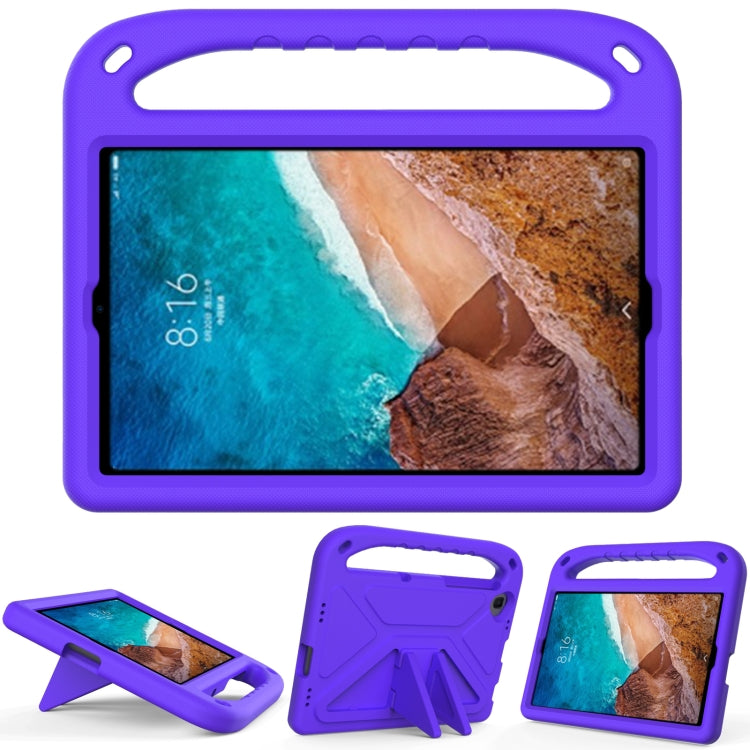 For Xiaomi Mi Pad 4 Plus & Samsung Galaxy Tab A 10.1 2019 SM-T510 / SM-T515 Handle Portable EVA Shockproof Protective Case with Triangle Holder(Purple) - Others by buy2fix | Online Shopping UK | buy2fix