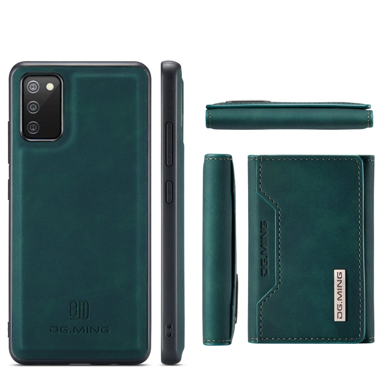 For Samsung Galaxy A02s DG.MING M2 Series 3-Fold Multi Card Bag Back Cover Shockproof Case with Wallet & Holder Function(Green) - Galaxy Phone Cases by DG.MING | Online Shopping UK | buy2fix