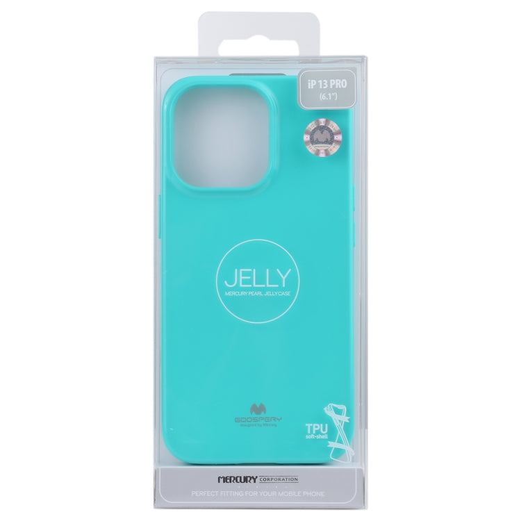 For iPhone 13 Pro GOOSPERY JELLY Full Coverage Soft Case (Mint Green) - iPhone 13 Pro Cases by GOOSPERY | Online Shopping UK | buy2fix