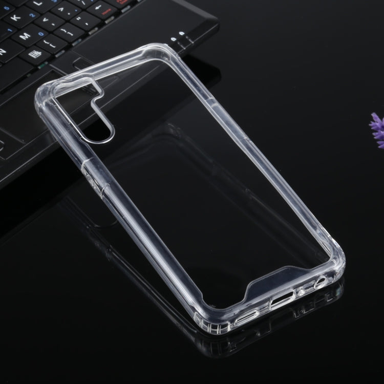 For OPPO A91 Four-corner Shockproof Transparent TPU + PC Protective Case - OPPO Cases by buy2fix | Online Shopping UK | buy2fix