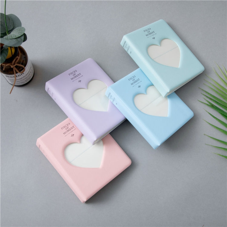 Hollow Heart 64 Pockets Photo Book Album Name Card Holder for Fujifilm Instax Mini 8 /7s /70 /25 /50s /90(Light Mint) - Photo Albums & Photo Frames by buy2fix | Online Shopping UK | buy2fix