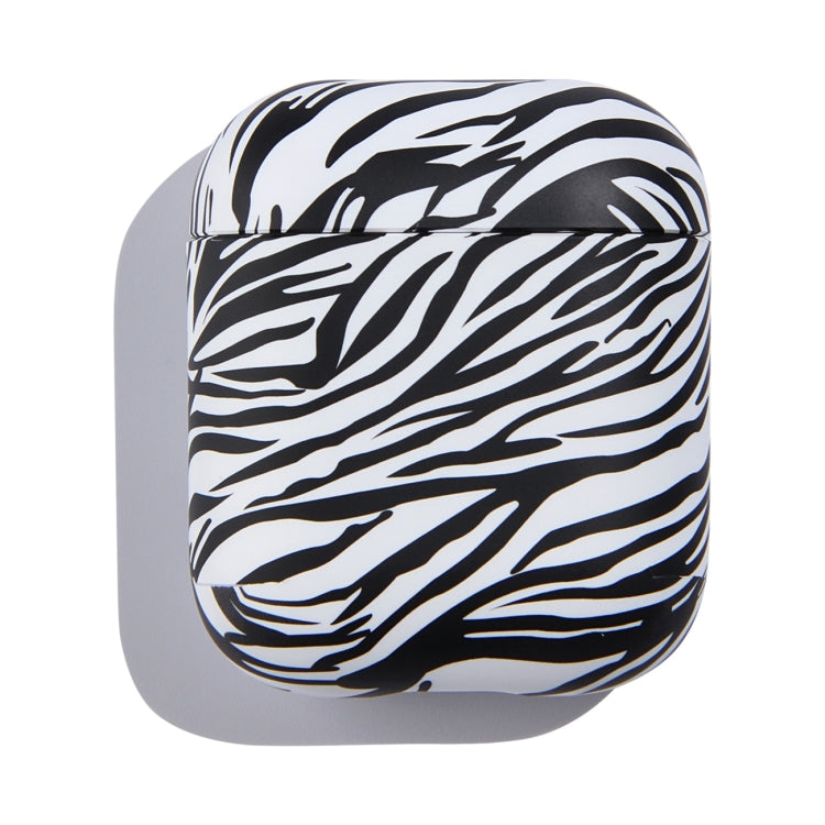 Anti-fall Wireless Earphone PC Protective Case For AirPods 1/2(Zebra Texture) - For AirPods 1/2 by buy2fix | Online Shopping UK | buy2fix