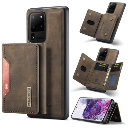 For Samsung Galaxy S20 Ultra DG.MING M2 Series 3-Fold Multi Card Bag Back Cover Shockproof Case with Wallet & Holder Function(Coffee) - Galaxy Phone Cases by DG.MING | Online Shopping UK | buy2fix