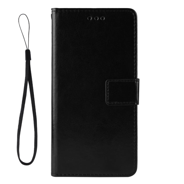 For ZTE Blade A51 Crazy Horse Texture Horizontal Flip Leather Case with Holder & Card Slots & Lanyard(Black) - ZTE Cases by buy2fix | Online Shopping UK | buy2fix