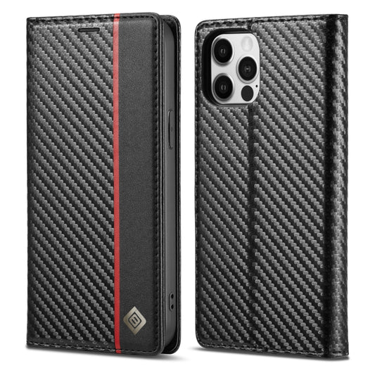 For iPhone 12 mini LC.IMEEKE Carbon Fiber PU + TPU Horizontal Flip Leather Case with Holder & Card Slot & Wallet (Vertical Black) - iPhone 12 mini Cases by LC.IMEEKE | Online Shopping UK | buy2fix