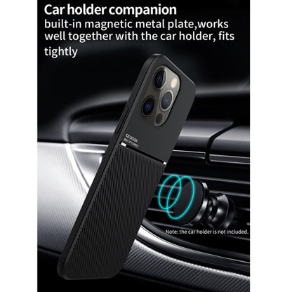 For iPhone 13 Pro Classic Tilt Strip Grain Magnetic Shockproof PC + TPU Case (Black) - iPhone 13 Pro Cases by buy2fix | Online Shopping UK | buy2fix