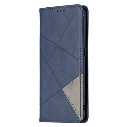 For OPPO A94 4G / Reno 5F / F19 Pro Rhombus Texture Horizontal Flip Magnetic Leather Case with Holder & Card Slots(Blue) - OPPO Cases by buy2fix | Online Shopping UK | buy2fix