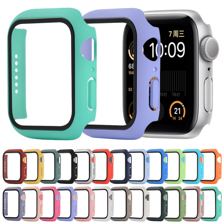 Shockproof PC+Tempered Glass Protective Case with Packed Carton For Apple Watch Series 6 & SE & 5 & 4 40mm(Matte Transparent) - Watch Cases by buy2fix | Online Shopping UK | buy2fix