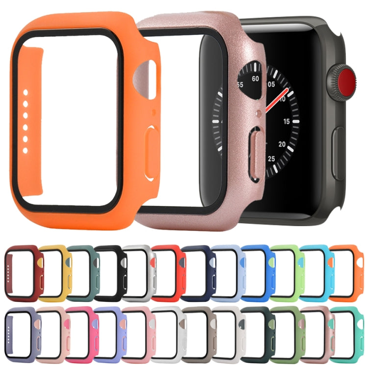 Shockproof PC+Tempered Glass Protective Case with Packed Carton For Apple Watch Series 3 & 2 & 1 38mm(Silver) - Watch Cases by buy2fix | Online Shopping UK | buy2fix