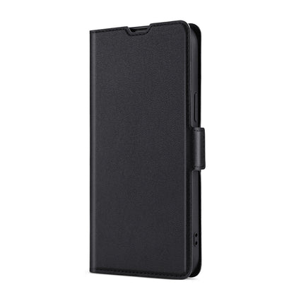 For iPhone 13 Pro Ultra-thin Voltage Side Buckle PU + TPU Horizontal Flip Leather Case with Holder & Card Slot (Black) - iPhone 13 Pro Cases by buy2fix | Online Shopping UK | buy2fix