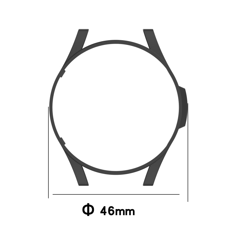 For Samsung Galaxy Watch4 Classic 46mm Half Coverage Hollowed PC Protective Case(Rose Gold) - Watch Cases by buy2fix | Online Shopping UK | buy2fix
