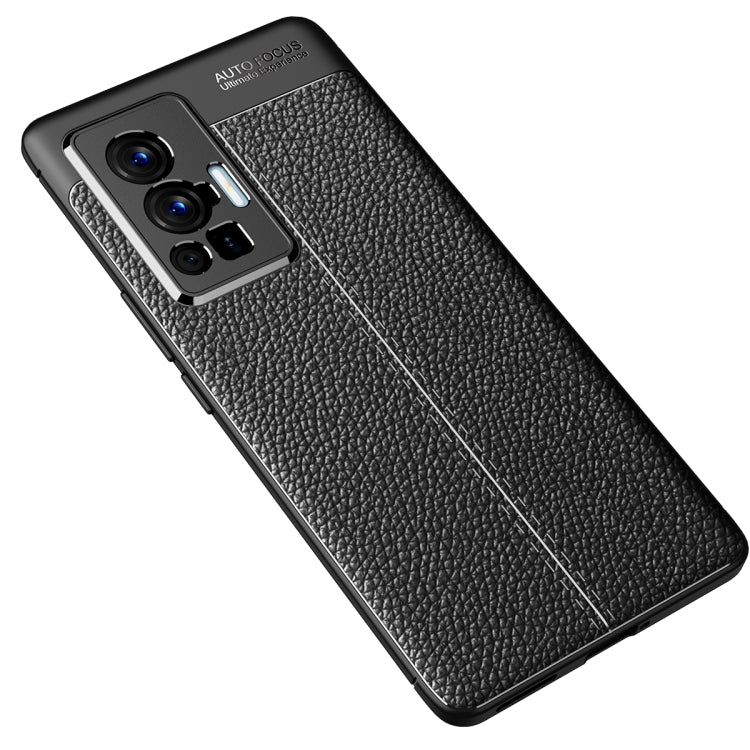 For vivo X70 Pro Litchi Texture TPU Shockproof Case(Black) - vivo Cases by buy2fix | Online Shopping UK | buy2fix