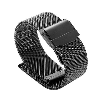 12mm 304 Stainless Steel Double Buckles Watch Band(Black) - Watch Bands by buy2fix | Online Shopping UK | buy2fix