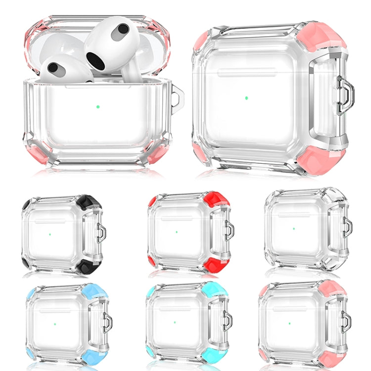 Anti-drop Transparent PC Two-color Earphone Protective Case with Hanging Loop for AirPods 3(Transparent) - For AirPods 3 by buy2fix | Online Shopping UK | buy2fix