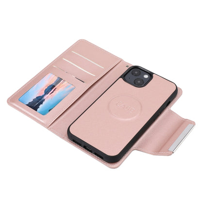 For iPhone 13 Pro Ultra-thin Separable Magnetic Horizontal Flip Leather Case with Card Slot & Wallet (Pink) - iPhone 13 Pro Cases by buy2fix | Online Shopping UK | buy2fix