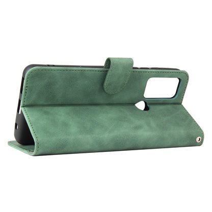 For Motorola Moto G60S Solid Color Skin Feel Magnetic Buckle Horizontal Flip PU Leather Case with Holder & Card Slots & Wallet(Green) - Motorola Cases by buy2fix | Online Shopping UK | buy2fix