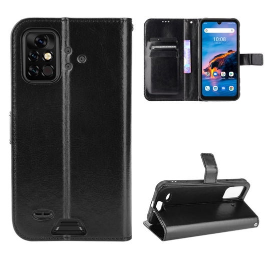 For UMIDIGI Bison Pro Crazy Horse Texture Horizontal Flip Leather Case with Holder & Card Slots & Lanyard(Black) - More Brand by buy2fix | Online Shopping UK | buy2fix