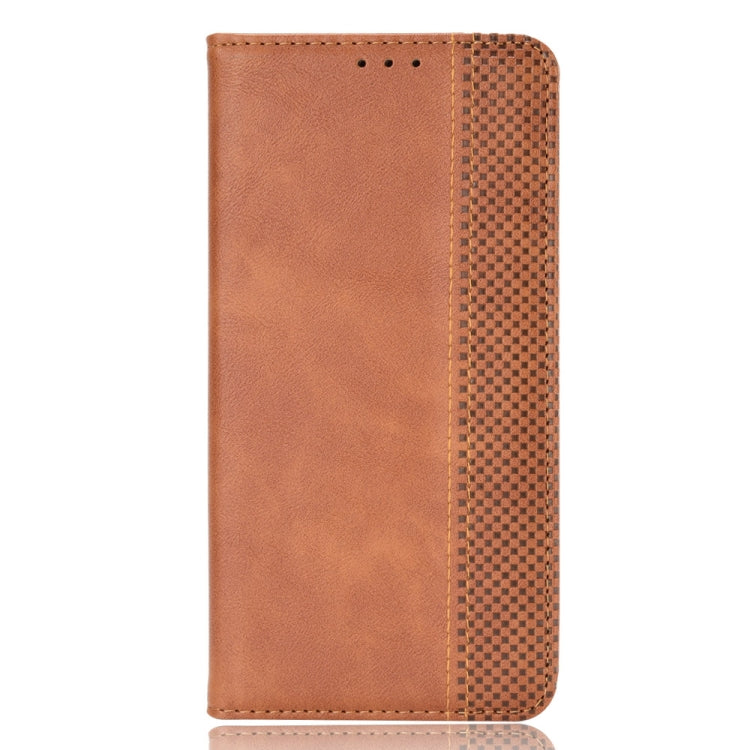 For OPPO Realme GT Master Magnetic Buckle Retro Pattern Horizontal Flip Leather Case with Holder & Card Slot & Wallet(Brown) - Realme Cases by buy2fix | Online Shopping UK | buy2fix