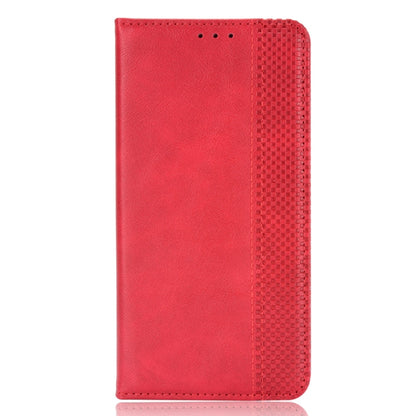 For Doogee N40 Pro Magnetic Buckle Retro Pattern Horizontal Flip Leather Case with Holder & Card Slot & Wallet(Red) - More Brand by buy2fix | Online Shopping UK | buy2fix