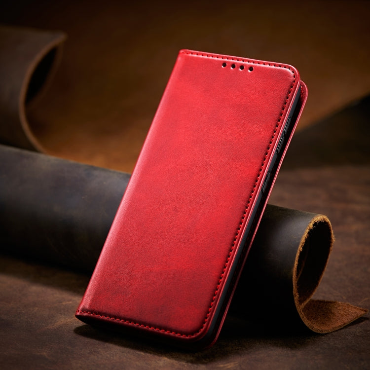 For Xiaomi Redmi Note 8 Calf Texture Magnetic Horizontal Flip Leather Case with Holder & Card Slots & Wallet(Red) - Xiaomi Cases by buy2fix | Online Shopping UK | buy2fix