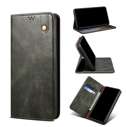 For Xiaomi 11T Pro Simple Wax Crazy Horse Texture Horizontal Flip Leather Case with Card Slots & Holder & Wallet(Dark Green) - Xiaomi Cases by buy2fix | Online Shopping UK | buy2fix