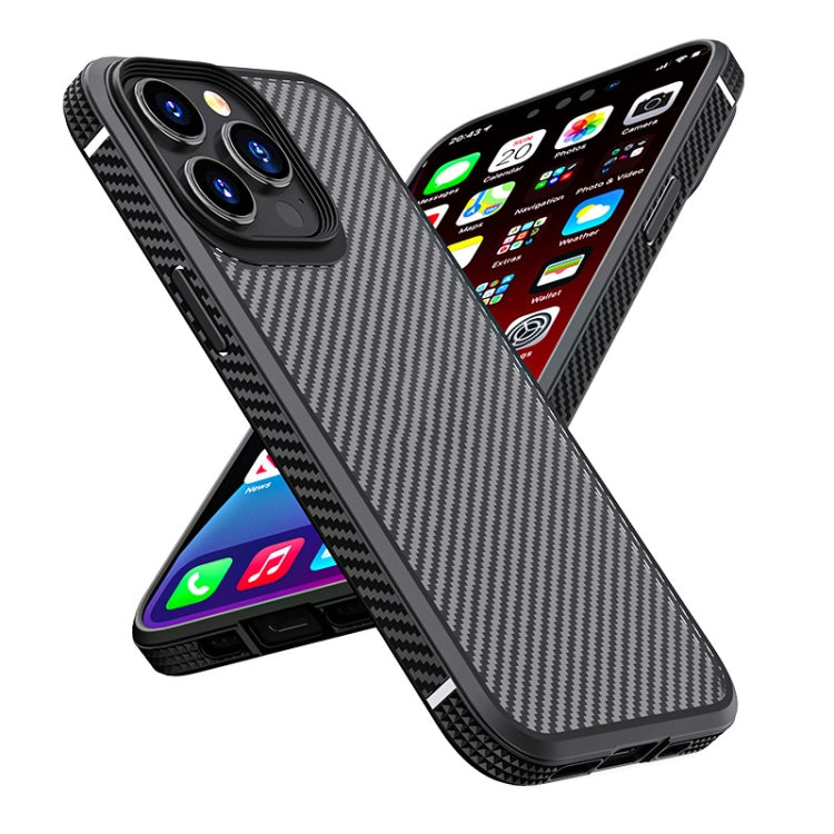 For iPhone 13 Pro iPAKY MG Series Carbon Fiber TPU + PC Shockproof Case (Black) - iPhone 13 Pro Cases by iPAKY | Online Shopping UK | buy2fix