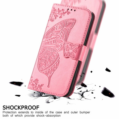 For Motorola Moto Edge 20 Butterfly Love Flower Embossed Horizontal Flip Leather Case with Holder & Card Slots & Wallet & Lanyard(Pink) - Motorola Cases by buy2fix | Online Shopping UK | buy2fix