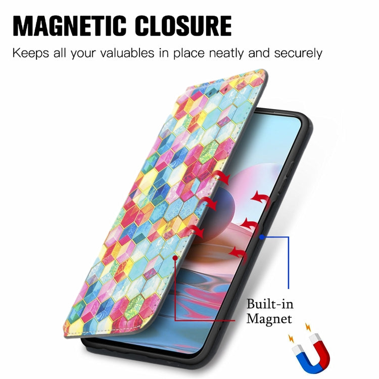 For Xiaomi Redmi Note 10 Pro Colorful Magnetic Horizontal Flip PU Leather Case with Holder & Card Slot & Wallet(Magic Space) - Xiaomi Cases by buy2fix | Online Shopping UK | buy2fix