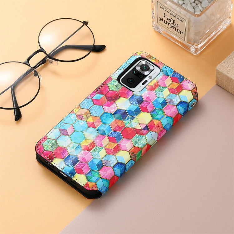 For Xiaomi Redmi Note 10 Pro Colorful Magnetic Horizontal Flip PU Leather Case with Holder & Card Slot & Wallet(Magic Space) - Xiaomi Cases by buy2fix | Online Shopping UK | buy2fix