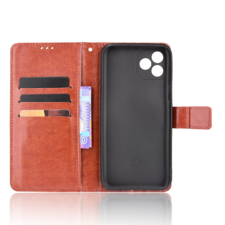 For Blackview Oscal C20 Crazy Horse Texture Horizontal Flip Leather Case with Holder & Card Slots & Lanyard(Brown) - More Brand by buy2fix | Online Shopping UK | buy2fix