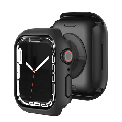 Shockproof TPU Protective Case For Apple Watch Series 9 / 8 / 7 41mm(Black) - Watch Cases by buy2fix | Online Shopping UK | buy2fix