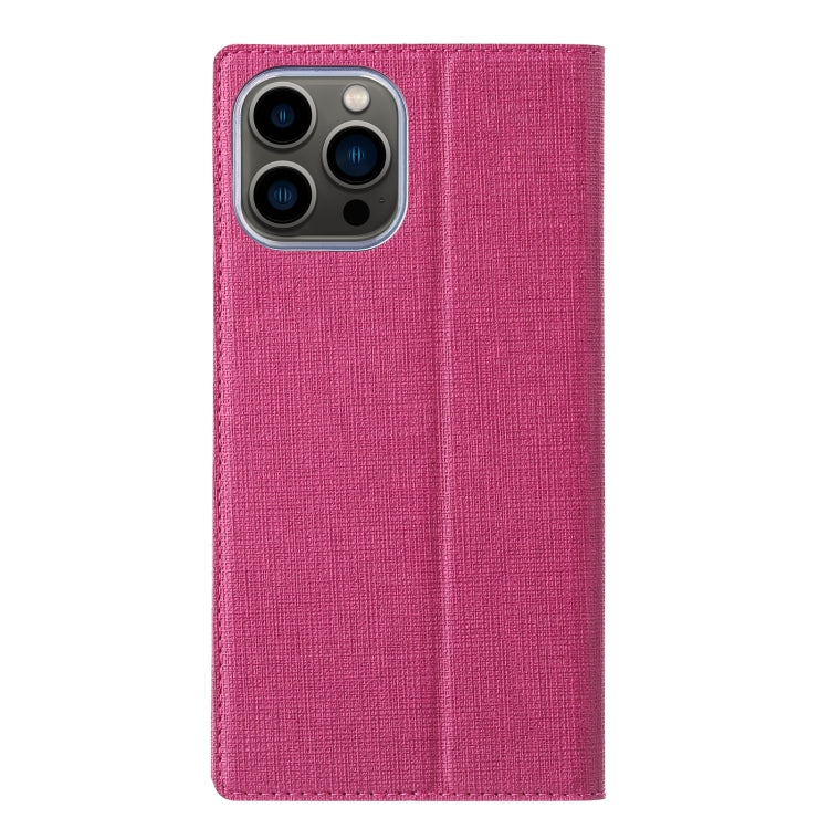 For iPhone 13 Pro Max ViLi DMX Series Shockproof Magsafe Magnetic Horizontal Flip Leather Phone Case (Rose Red) - iPhone 13 Pro Max Cases by ViLi | Online Shopping UK | buy2fix